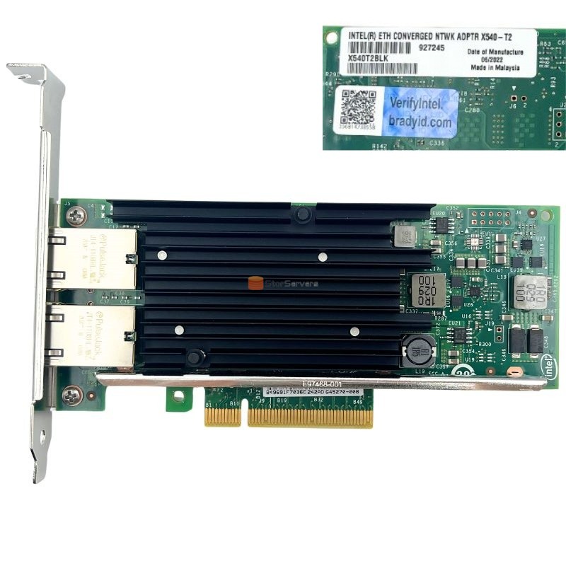 네트워크 카드 X540-T2 PCIe 2.1 x8 2포트 10G RJ-45 이더넷